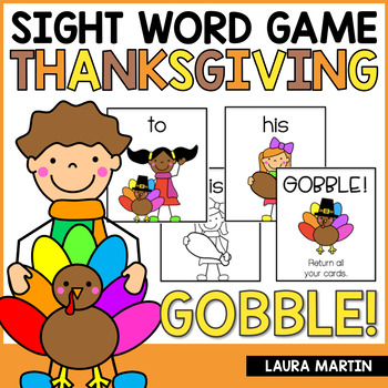 Preview of Thanksgiving Sight Word Game - Thanksgiving Activities - Gobble Game