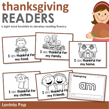 Preview of Thanksgiving Sight Word Read & Trace Readers