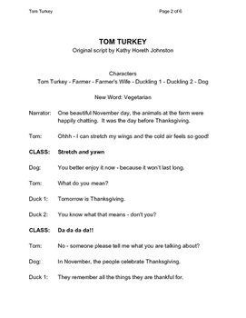 Thanksgiving Skits for Grades k-3 by Skits and Drama Tips | TPT