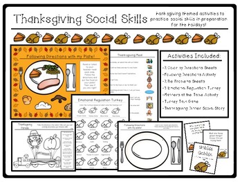 Preview of Thanksgiving Social Skills