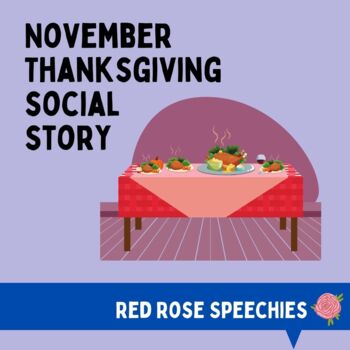 Preview of Thanksgiving Social Story - Holiday Social Story - Interactive Book