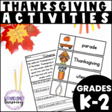 Thanksgiving Social Studies Activities for Kindergarten & 