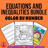 Thanksgiving Solving Equations and Inequalities Color by N