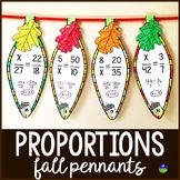 Thanksgiving Solving Proportions Math Pennant Activity for Fall