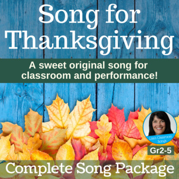 Preview of Thanksgiving Song & Activity | Unison Song | mp3s, PDF, SMART, Video