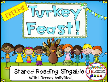 Preview of Thanksgiving Song - Turkey Feast! Shared Reading Singable