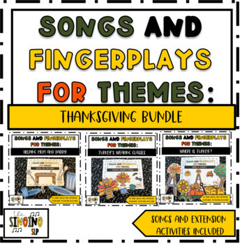 Preview of Thanksgiving Songs Bundle: Boom + Printable