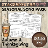 Thanksgiving Songs - Music Worksheets for Fall - Low Prep 