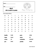Thanksgiving Spanish Word Search & Answer Key - Gr. 3-4
