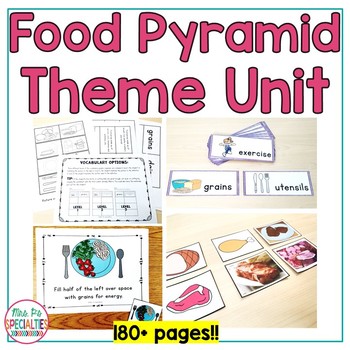 Preview of Food Pyramid Theme Unit for Special Education - Differentiated & Leveled Lessons