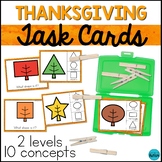 Thanksgiving Special Education Task Boxes Basic Concepts S