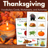 Thanksgiving Speech Therapy Activities for Special Needs S