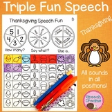 Thanksgiving Speech Therapy Activity for Articulation