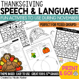 Thanksgiving Speech Therapy Articulation & Language Activi
