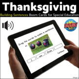 Thanksgiving Speech Therapy BOOM CARDS™ | Sentence Building