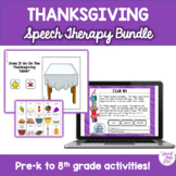 Thanksgiving Speech Therapy BUNDLE