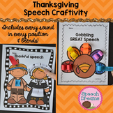 Thanksgiving Speech Therapy Craft Activity for articulatio