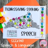 Thanksgiving Speech Therapy Dot Art: NG Y Verbs Rhyming and more