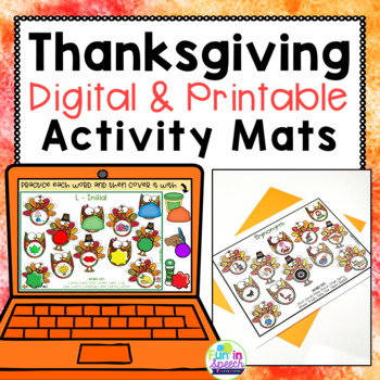 thanksgiving preschool speech activities