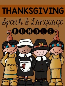 Preview of Thanksgiving Speech and Language Therapy Bundle