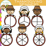 Pilgrim Spinners for Thanksgiving Clip Art