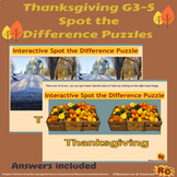 Thanksgiving Puzzles Spot the Difference G3-5