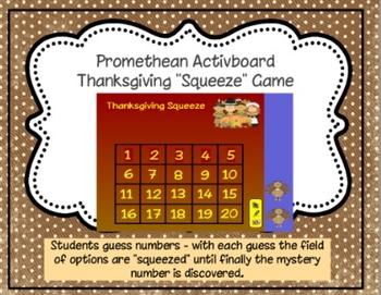 Preview of Thanksgiving Squeeze (FREEBIE) Promethean Activboard