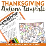 Thanksgiving Stations | Centers - Editable Holiday Activit