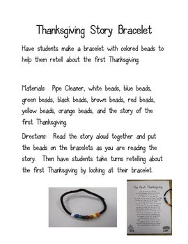 Preview of Thanksgiving Story Bracelet