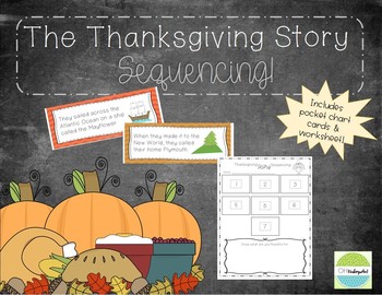 Preview of Thanksgiving Story Sequencing