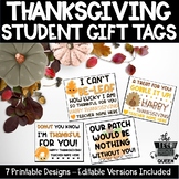 Thanksgiving Student Gift Tags