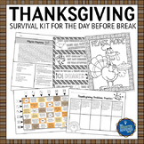 Thanksgiving Survival Kit Activities for a Day