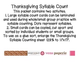 Thanksgiving Syllable Count