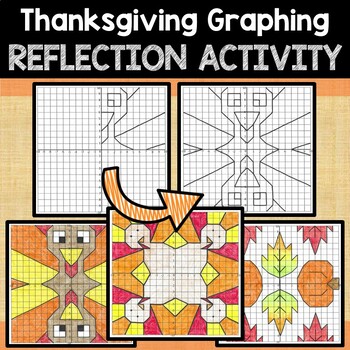 Preview of Thanksgiving Symmetry and Reflection Coordinate Plane Mystery Graphing Pictures