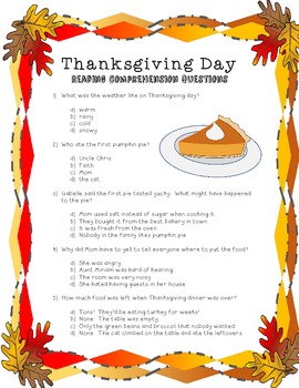 Thanksgiving Synonym And Antonym Practice + Reading Comprehension!