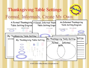 Preview of Thanksgiving Table Setting Art and/or Writing Activity