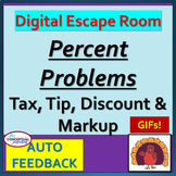 Thanksgiving Tax Tip Discount Markup Percent Problems DIGI