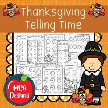 Preview of Thanksgiving Telling Time