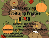 Thanksgiving Tens Frames 0-30 Subitizing Practice...Fall, 