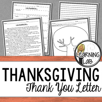 Preview of Thanksgiving Writing - Thank You Letter Writing Activity