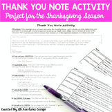 Thank You Note Activity