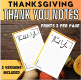Thanksgiving Thank You Note Cards | Printable | Gratitude 