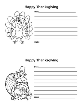 Thanksgiving Thank-You Note Template by WriteNowResources | TPT