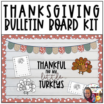 Preview of Thanksgiving Thankful Turkey Bulletin Board and Door Decor Kit