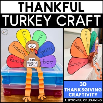 Preview of Thanksgiving Thankful Turkey Craft