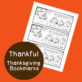 Thanksgiving Thankful for Students Bookmark Printable Colo