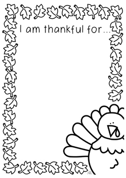 Thanksgiving-Thankful for activity by Teach Learn Repeat with Mrs R