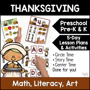 Preview of Thanksgiving  Theme Activities for Preschool & Pre-K - Lesson Plans