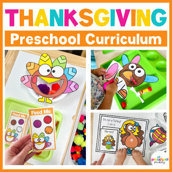 Preview of Thanksgiving Theme Preschool Activities Weekly Curriculum