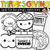 Thanksgiving Themed Cards for the Primary Classroom | Fall